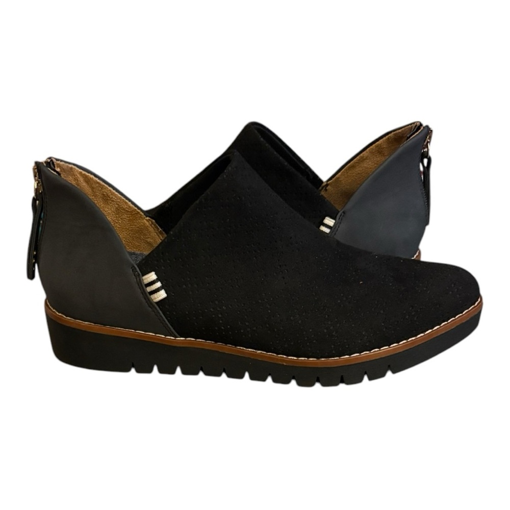 Dr Scholl's Ankle Bootie Womens Sz 9M Dress Workwear Comfort Wedge Slip On Black - Picture 7 of 9
